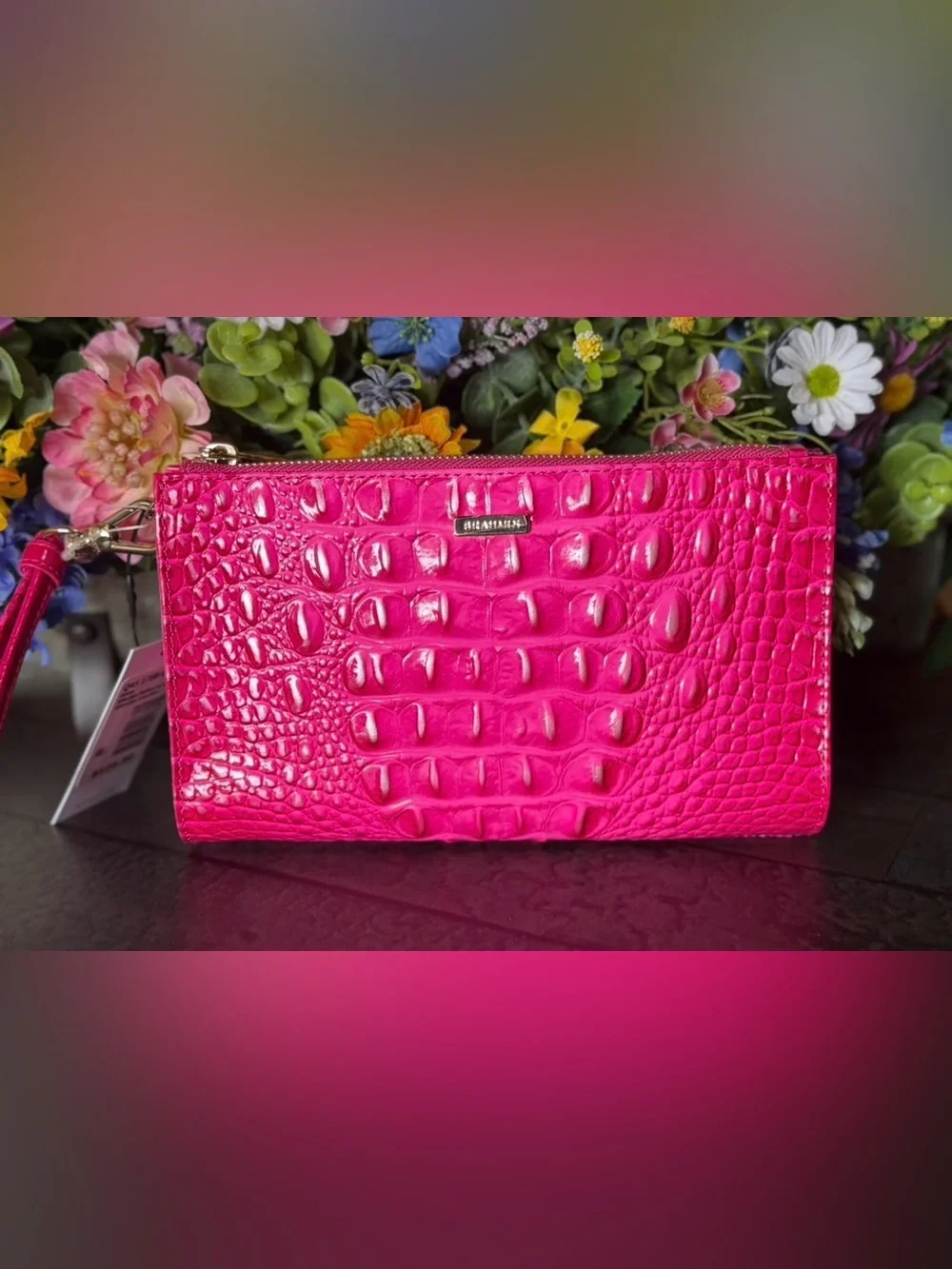 FIRM $ Brahmin Daisy Affection Pink Melbourne Genuine Leather NWT